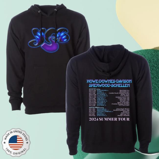 Yes Official Store Abstract Logo 2024 Tour Dates Black Crew