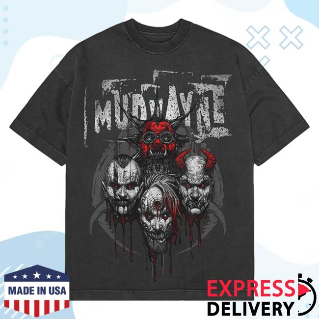 Official Mudvayne Merch Mud Vayne 4 Ghosts Vintage Black Shirt New