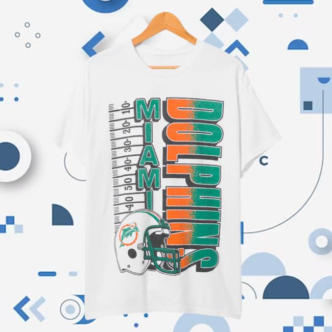 Official Junk Food Apparel Clothing Store Shop Junkfoodclothing Miami Dolphins Helmet Yardage Flea Market T Shirt