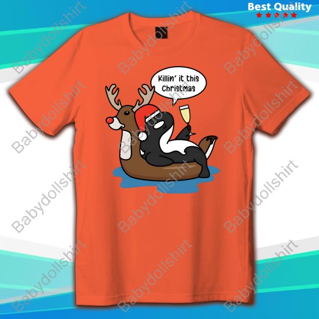 All Everything Dolphin Merch Christmas Orca T Shirt