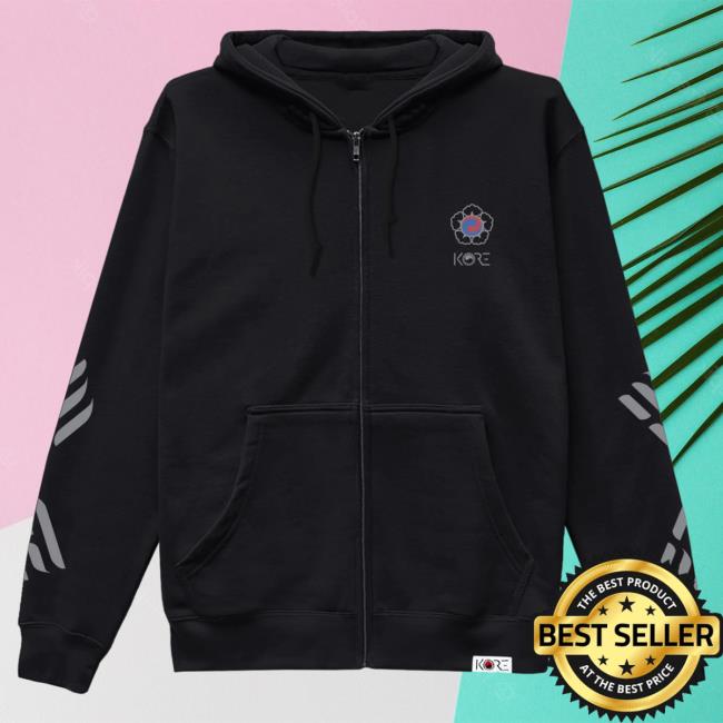 Official Kore Limited Merch Store KoreLimited Mugunghwa Stripe Zip Up Crew neck (Black) Kore Limited Apparel Clothing Shop