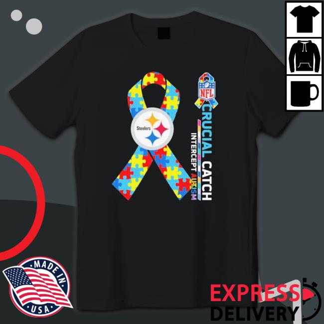 Pittsburgh Steelers Crucial Catch Intercept Autism Hooded Sweatshirt