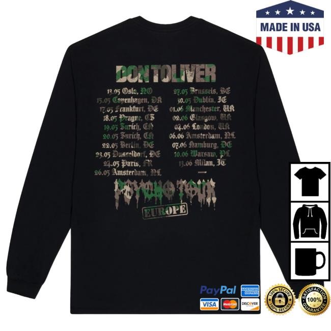 Don Toliver Psycho Tour Emblem Longsleeve Complex Gear Front Row Layer Psycho Tour Emblem Longsleeve Don Toliver