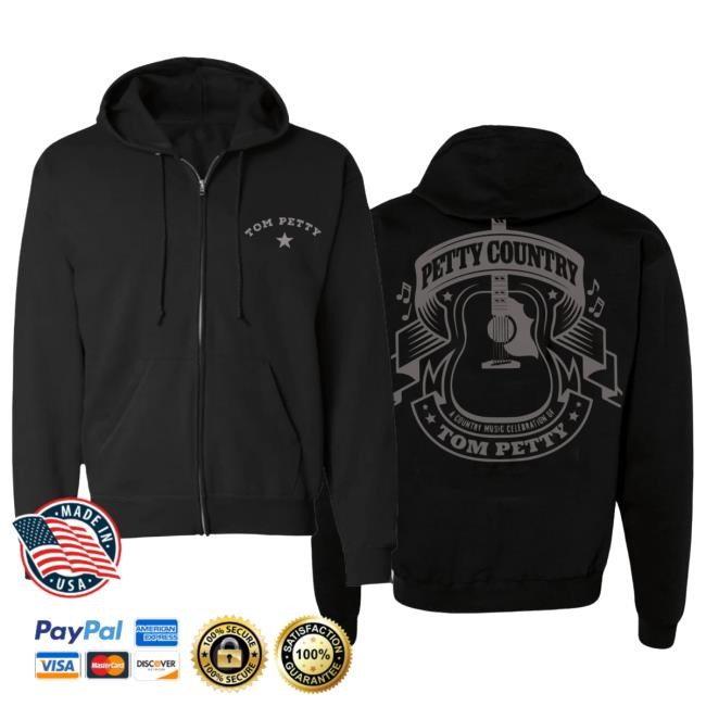 Official Tom Petty Merch Store The Petty Country Zip Up Hoodie Tom Petty