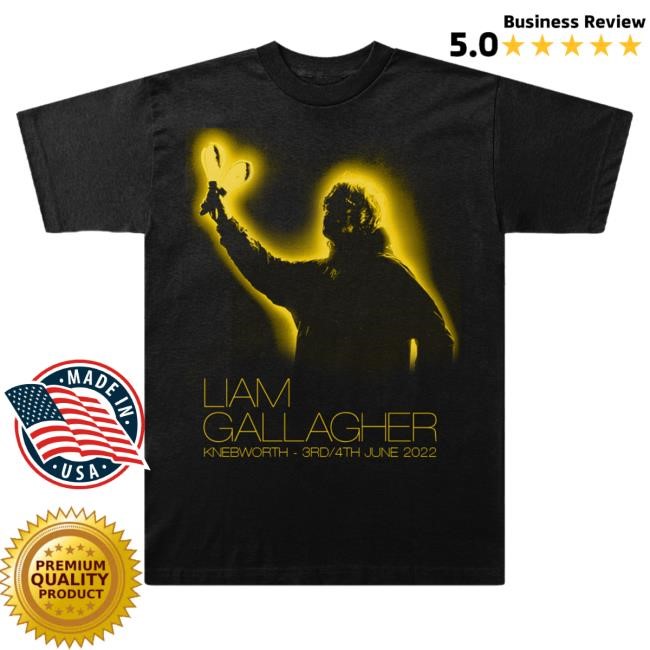 Official Liam Gallagher Merch Store Knebworth London Maracas Event Tee Black | Liam Gallagher