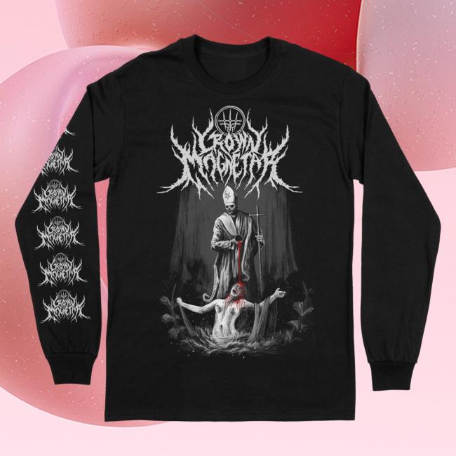 Official Indie Merch Store Shop Crown Magnetar "Skull Priest" Long Sleeve Tshirt IndieMerchStore