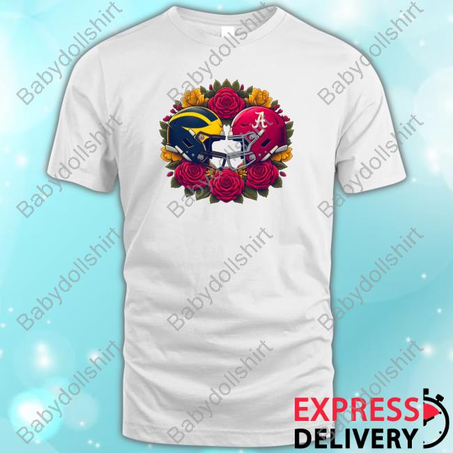 Official Michigan And Alabama Rose Bowl Game Shirts