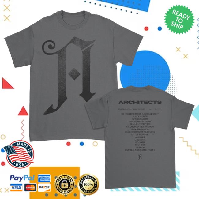 Official Kings Road Merch Store Architects Merch Store Shop Architects FTTWTE Track List Popover Shirt (Grey) KingsRoadMerch