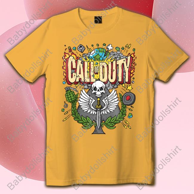 Call Of Duty Skate Design Long Sleeved T Shirt