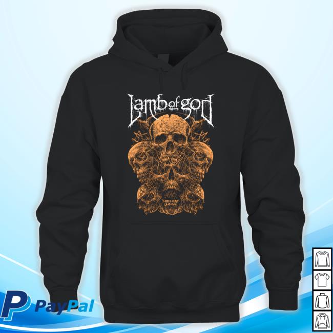 Shop Lamb Of God Rooted Skull Hoodie