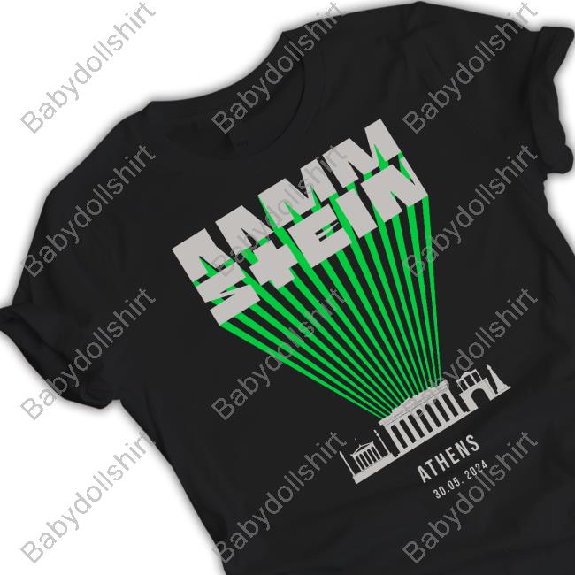Official Rammstein Merch Europe Stadium Tour 2024 Athens Shirt