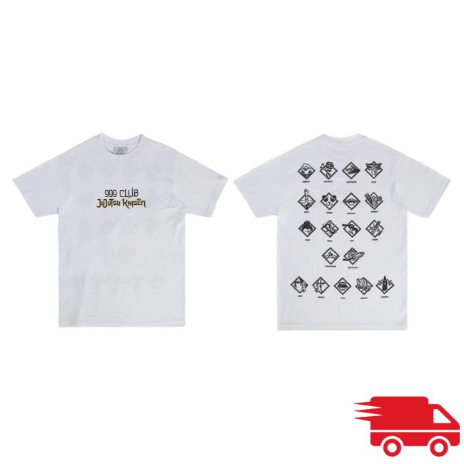 Official 999 Club Juice Wrld Merch Store 999 X Jjk Iconography T-Shirt White 999Club Clothing JuiceWrld