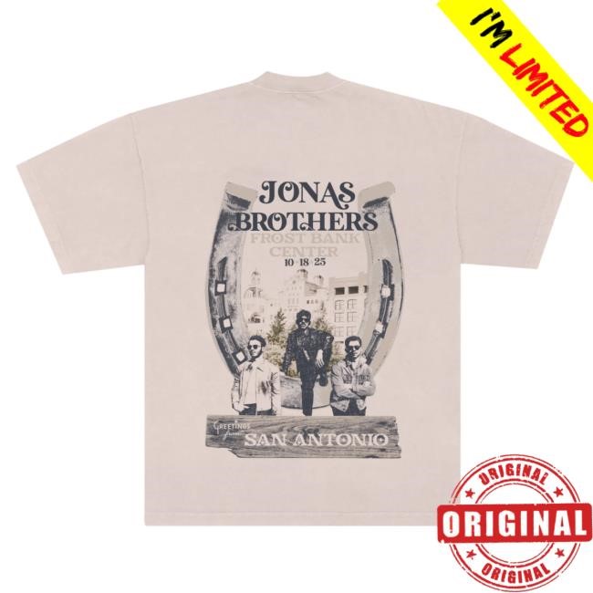 Official Jonas Brothers Merch Store Shop Greetings From Your Hometown - San Antonio, TX Tshirt JonasBrothers