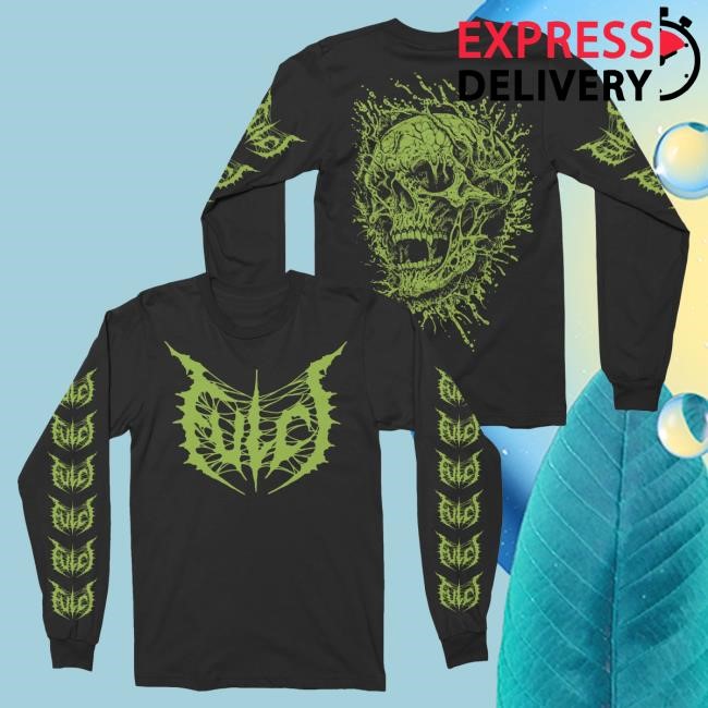 Official Night Shift Merch Store Fulci - Skull Splatter Long Sleeve Tee Shirt Nightshift Merch