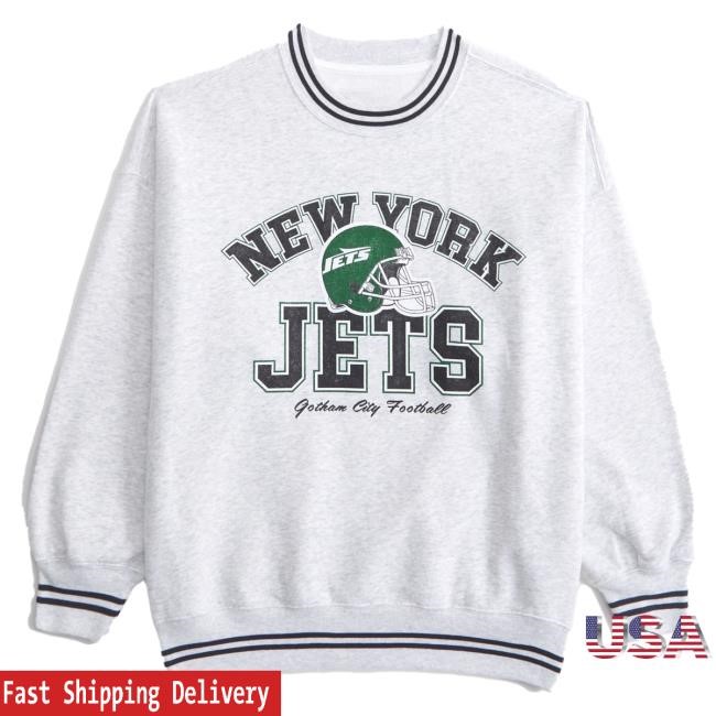 Official Abercrombie And Fitch Shop New York Jets Vintage Sunday Crew Neck NFL by Abercrombie