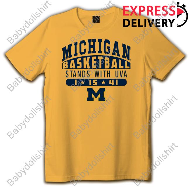 Michigan Basketball Stands With Uva Chandler Davis Jr Perry Long Sleeve T Shirt Alejandro Zuniga
