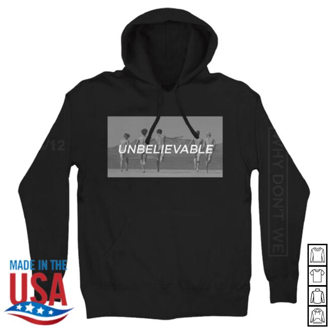 Official Merch Bar Why Don't We Store Shop Unbelievable Pullover Hoodie Black MechBar