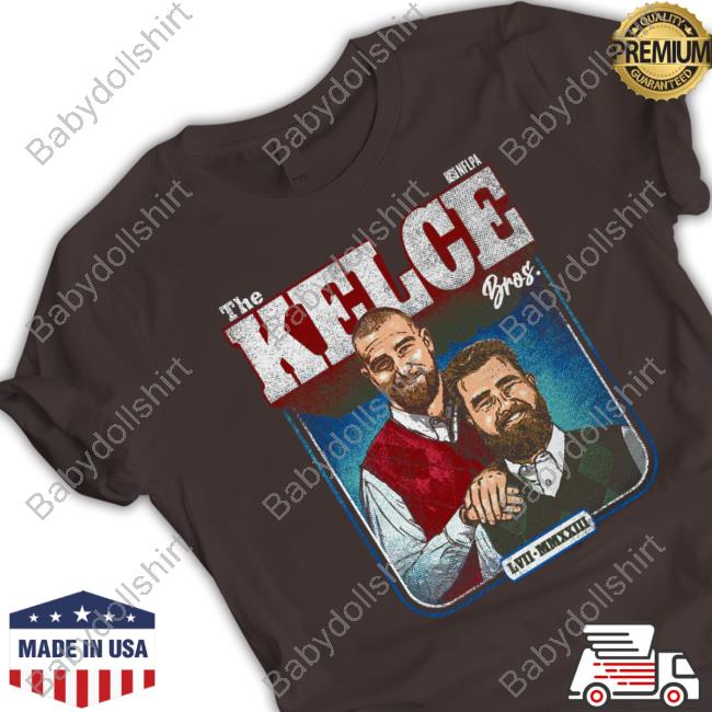 Official Jason Kelce & Travis Kelce The Kelce Bros WHT Top Shirt