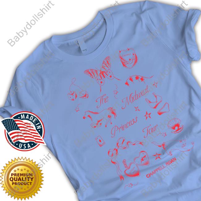 Official Chappell Roan Merch The Midwest Princess Tour Tee