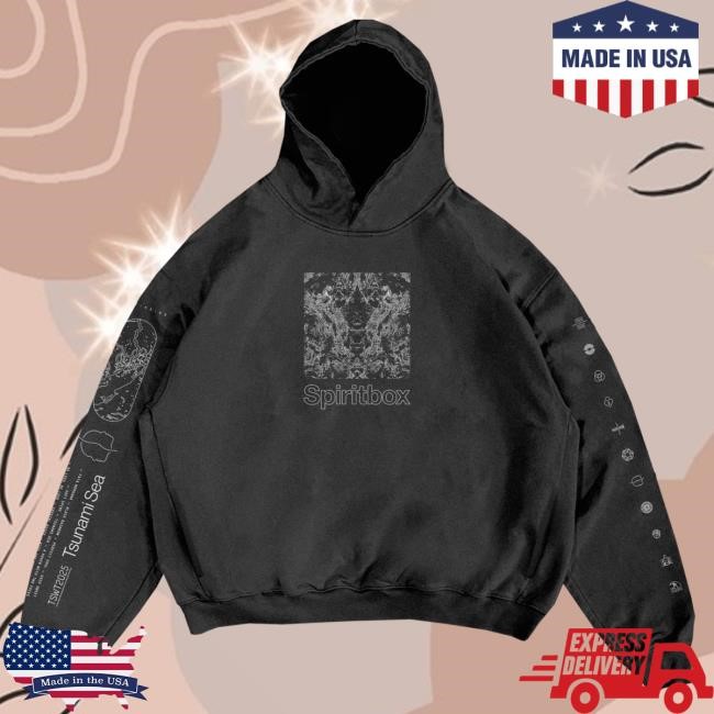 Official Spiritbox Merch Store Spiritbox Kaleidoscope Faded Black Hoodie Spirit Box
