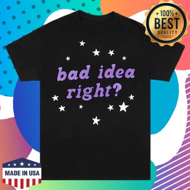 Official Olivia Rodrigo Bad Idea Right? Black T Shirt