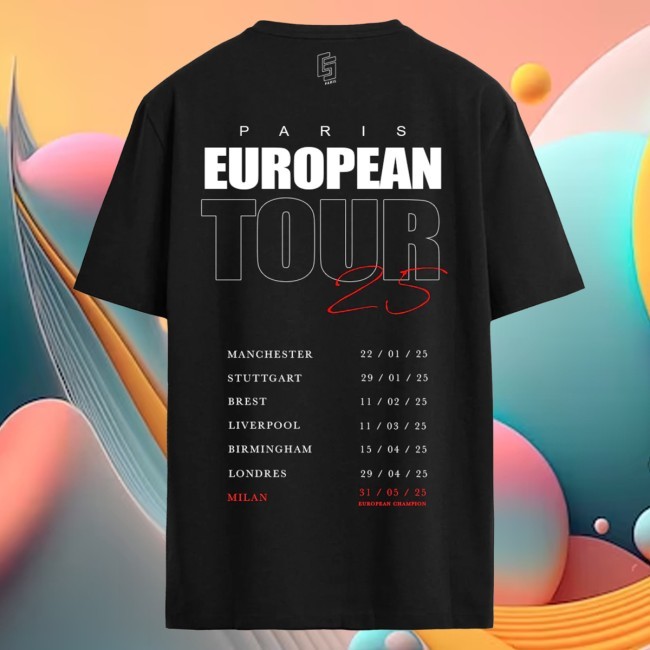 Official 'Paris European Tour 25' Champions League Victory Shirt