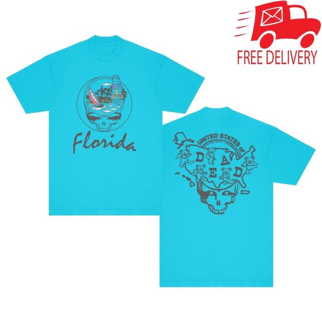 Official Grateful Dead Merch Store Florida United States of Dead Tee