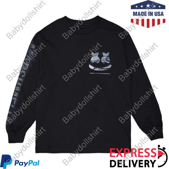 Official Marshmello Music Clothing Store Shop Out Of Focus L/S Hoodie Black Marshmellomusic Merch