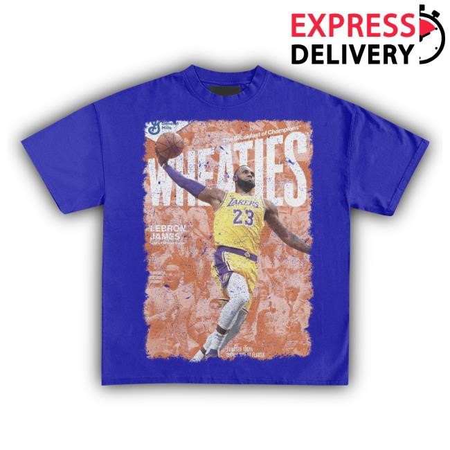 Official Heavyweight Legends Wheaties Lebron James Vintage T-Shirt
