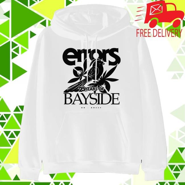 Official Bayside Band Merch Errors Anniversary Black Attractive Hoodie