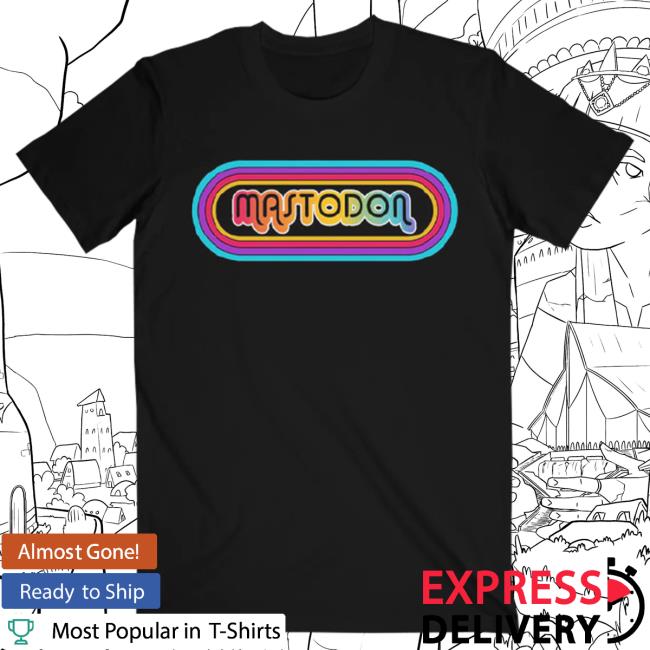 Official Mastodon Rocks Merch Store Mastodon 70'S Rainbow Logo Tees Mastodonrocks