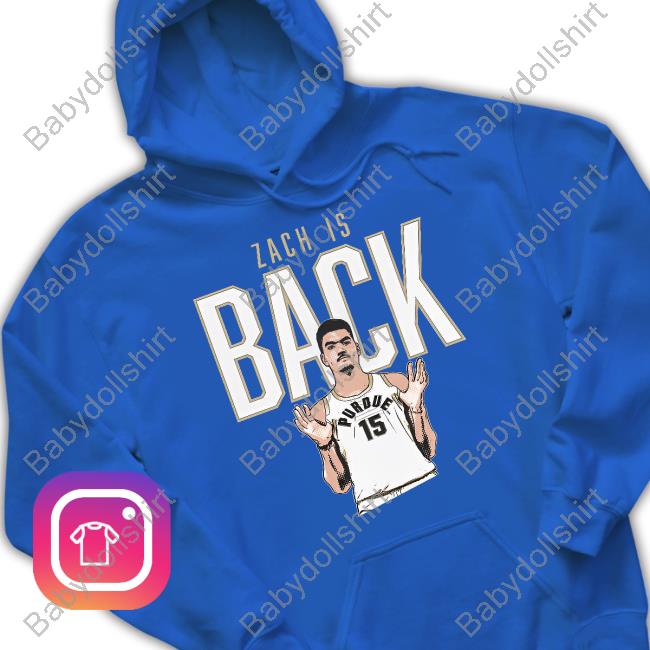 Official The Purdue Nil Store Zach Edey Zach Is Back Tee