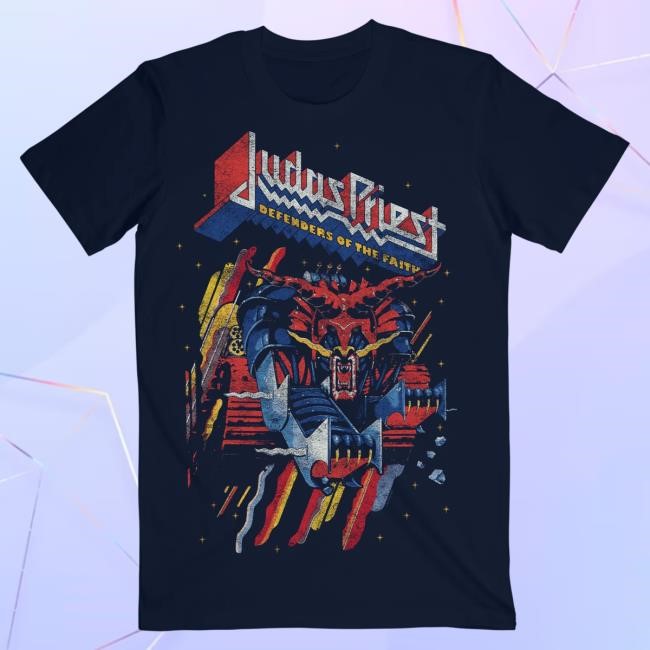 Official Judas Priest Defenders of The Faith Navy Hot Shirt