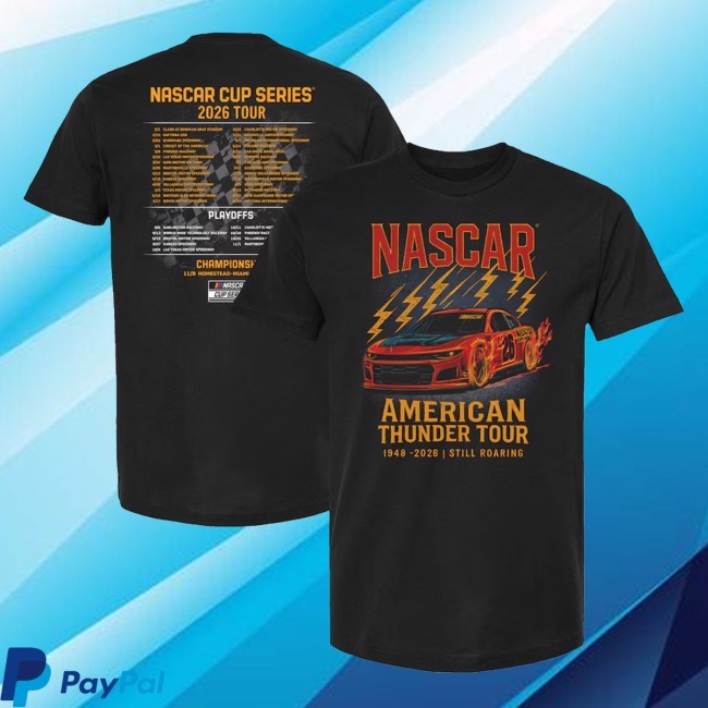 Official Nascar Checkered Flag Sports Black 2026 Schedule Tee - Nascar Shop