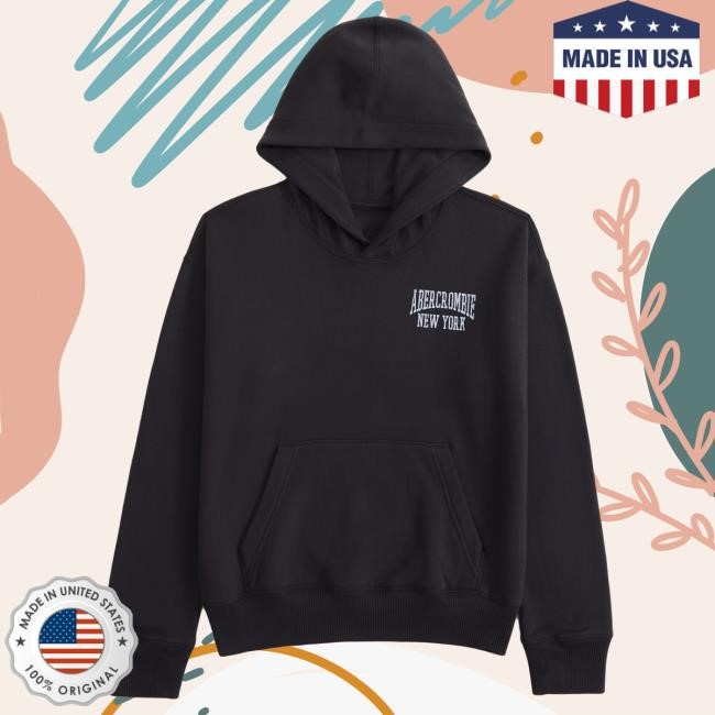 Official Abercrombie And Fitch Apparel Clothing Merch Logo Popover Hooded Sweatshirt Abercrombiefitch Store Shop