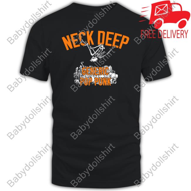Neck Deep Merch Generic Pop Punk Crewneck Sweatshirt Skeleton Mosher Version