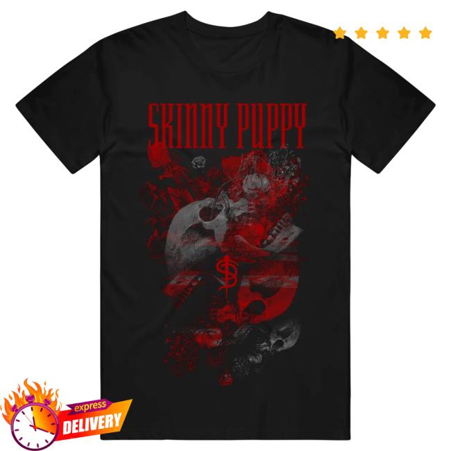 Official Skinny Puppy Merch Bouquet Black Top Shirt