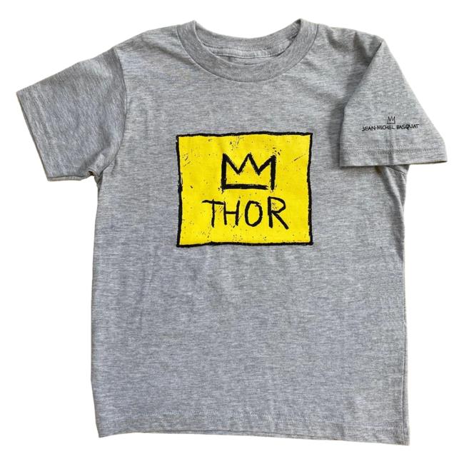 Official The Brant Foundation x Rome Pays Off Jean-Michel Basquiat Thor T-Shirts Gray BrantFoundation