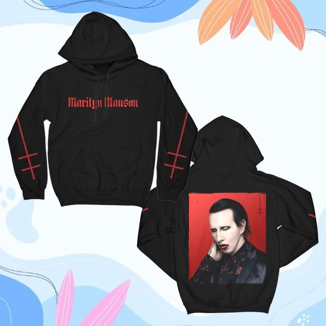 Official Marilyn Manson Merch Store Shop Little Cross Photo Popover Sweatshirt MarilynManson