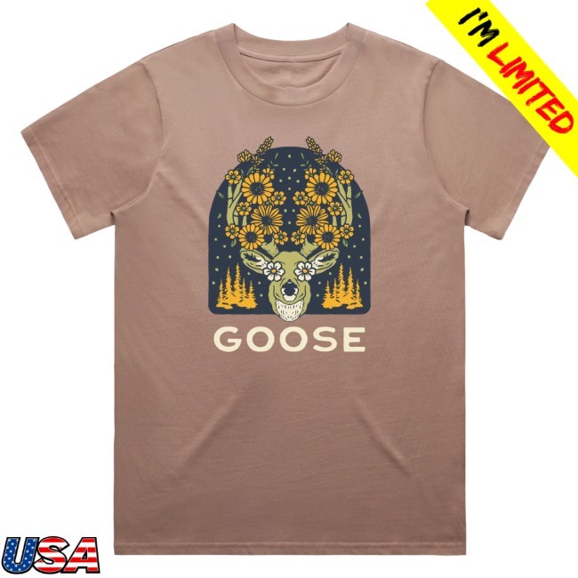 Goose Store Botanical Antlers New T-Shirt Goose The Band Merch