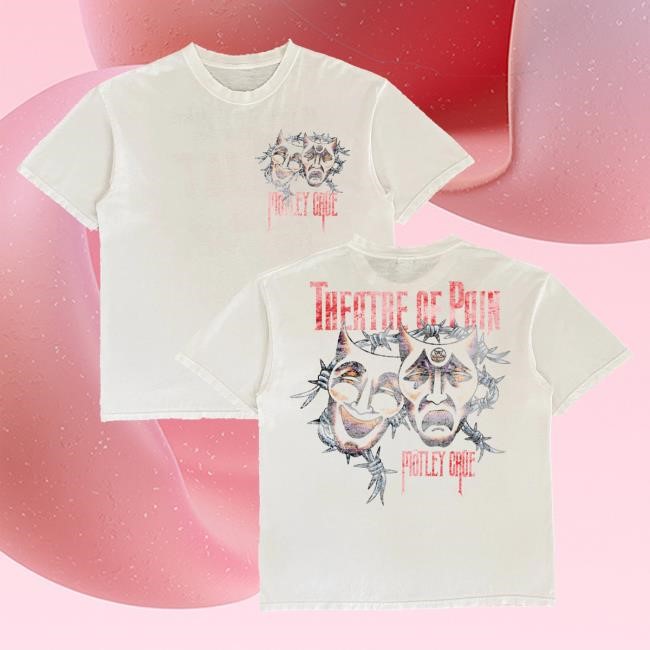 Official Mötley Crüe Merch Motley Crue Theatre of Pain Barbed Wire Hot Shirt