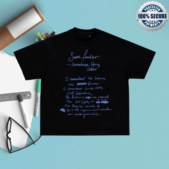 Sam Fender Lyric New Shirt - Sam Fender Shop Merch