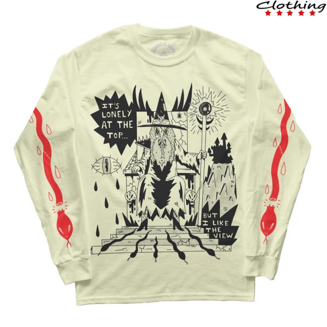 Official Wizard Of Barge It's Lonely At The Top Long Sleeve New Shirt