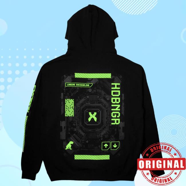 Official Excision Merch .Exe Hoody (Black/Green)
