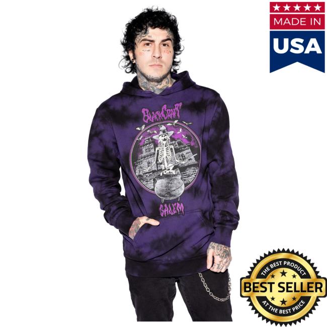 Blackcraft Cult Clothing Store BlackcraftCult Skeleton Stew - Purple Lightning Dye Crew neck