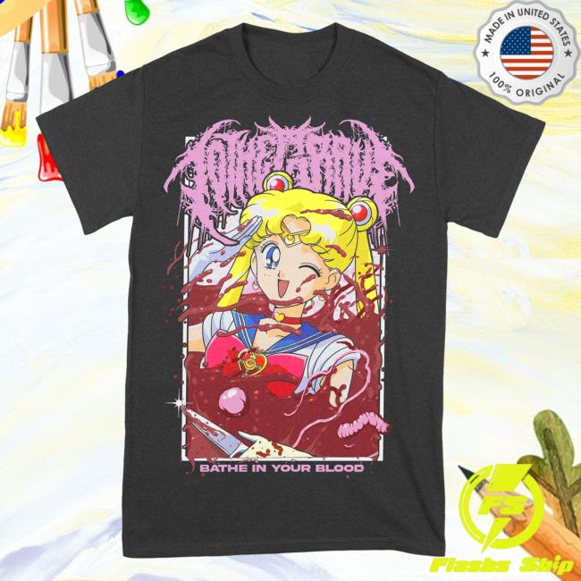 Official Risingmerch Rising merch To The Grave Bathe In Your Blood Sailor Moon Tee Shirt