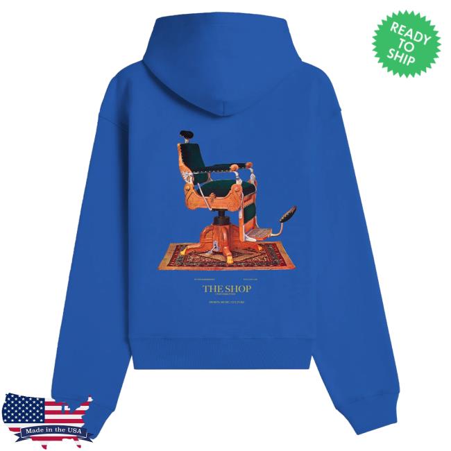 Official Maverick Carter Shop Make Spring Hill Clothing Store The Shop Chair Hooded Sweatshirt Azure Blue Mavcarter SpringHill