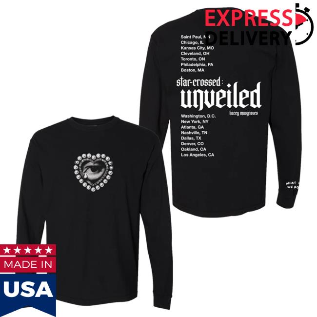 Official Kacey Musgraves Merch Store KaceyMusgraves Star-Crossed: Unveiled Black Tour Hot Shirt Kacey Musgraves Apparel Clothing Shop