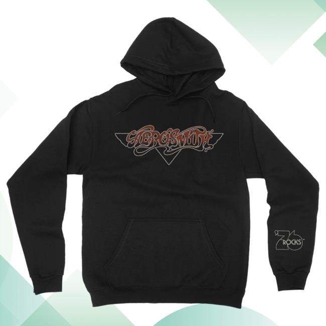 Official Aerosmith Merch Store Rocks 76' Hooded Sweatshirt