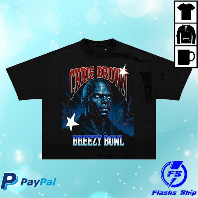 Chris Brown Store Merch Breezy Bowl Blue Head XX T Shirt